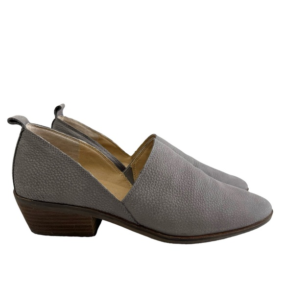 Lucky Brand Morriah D'orsay Leather Block Heel Low Ankle Booties Size 8.5M - Picture 4 of 16